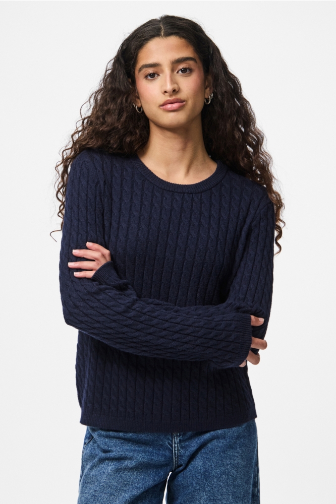 PCFIA LS CABLE KNIT NOOS BC 17158899 MARITIME BLUE